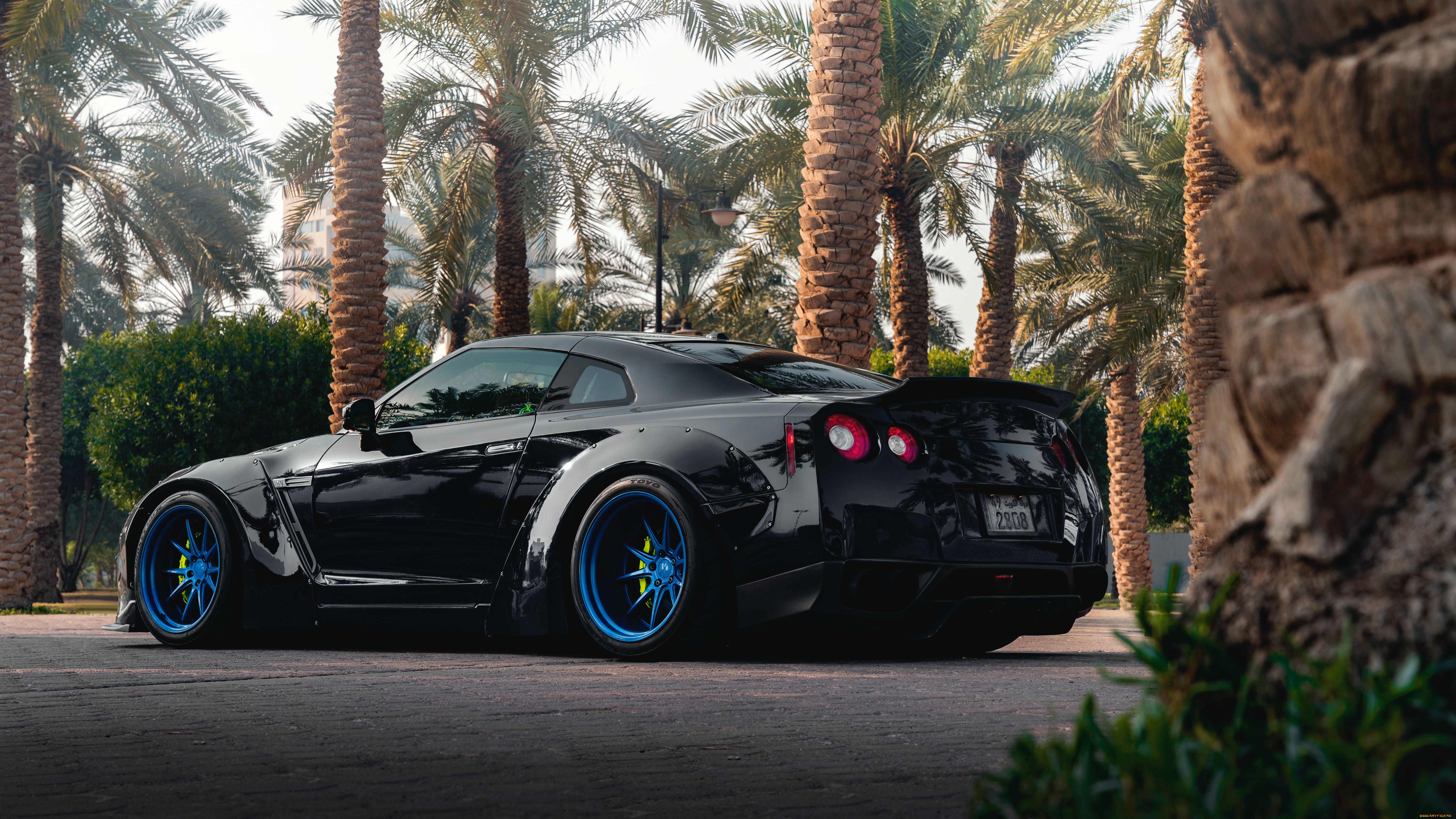 , nissan, datsun, gtr, r35, tuning, stance, black